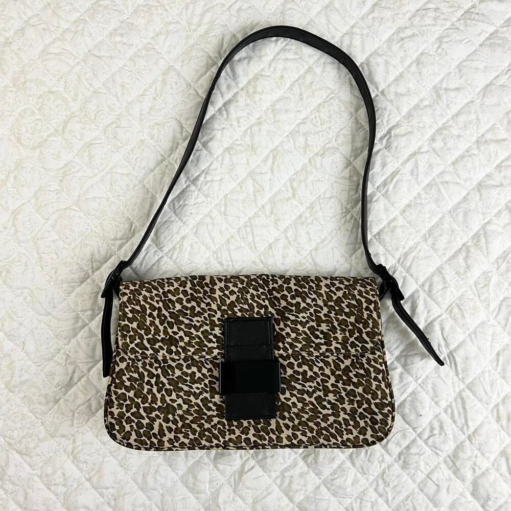 Y2k Baquette Leopard Shoulder Bag